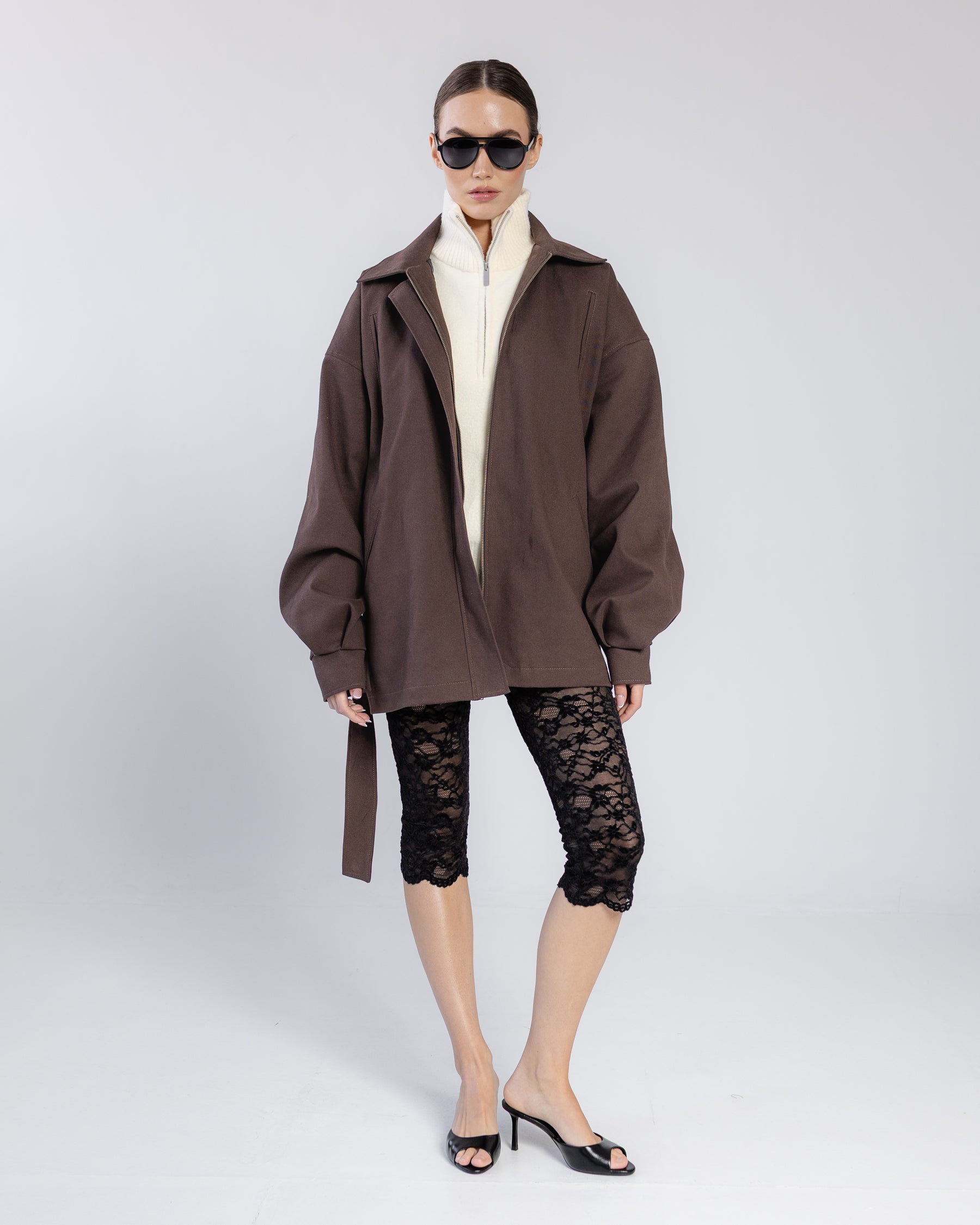 Kurtka bawełniana brązowa