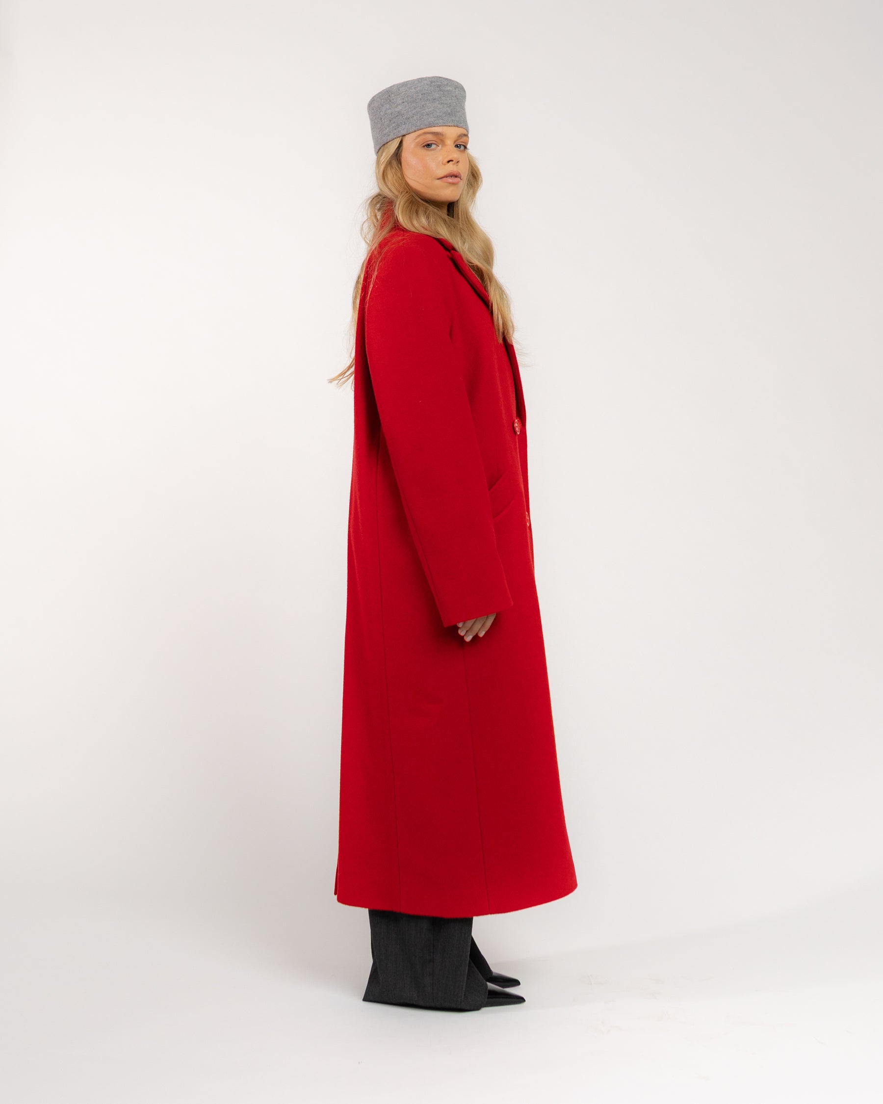 Płaszcz one size czerwony