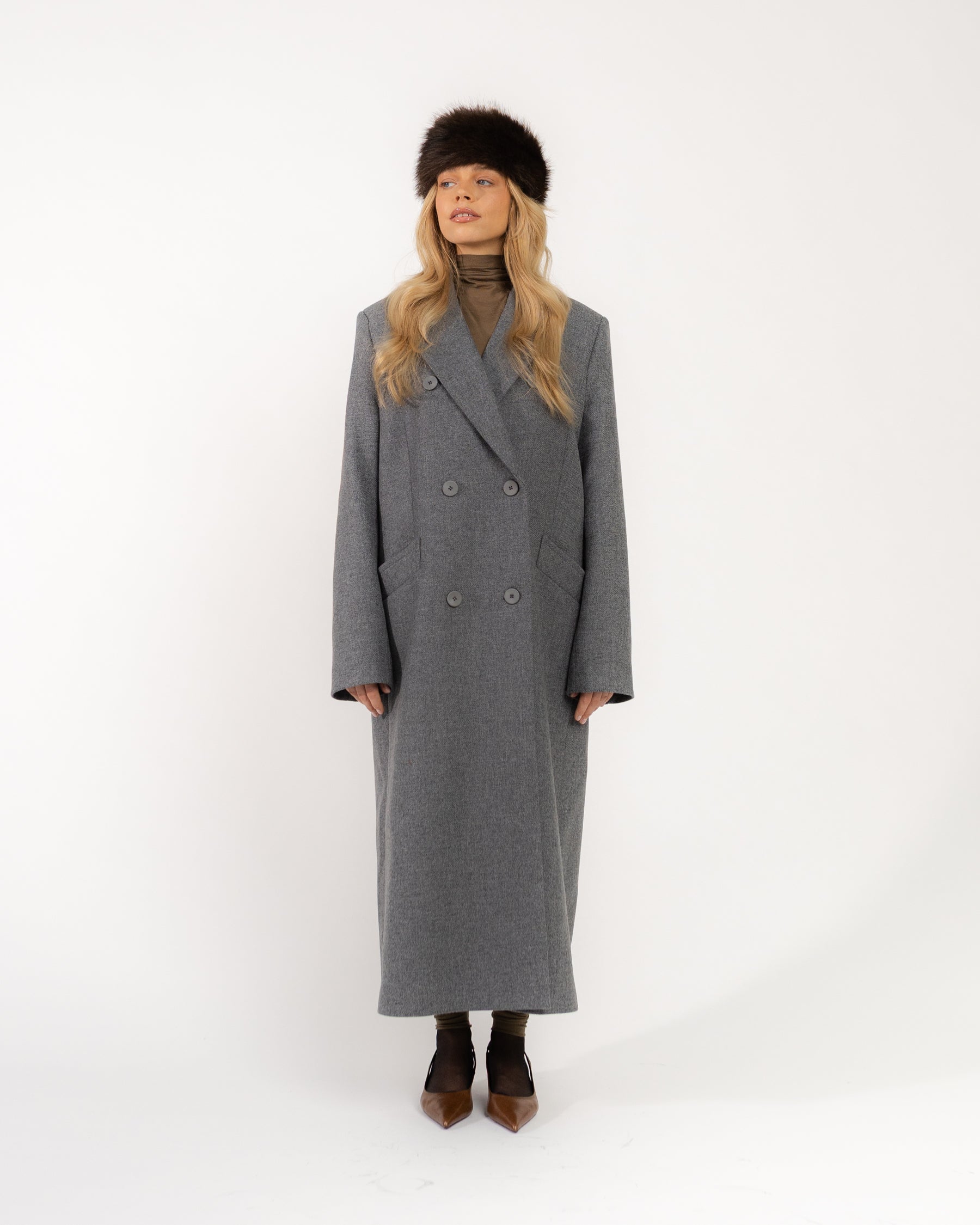 Płaszcz one size szary