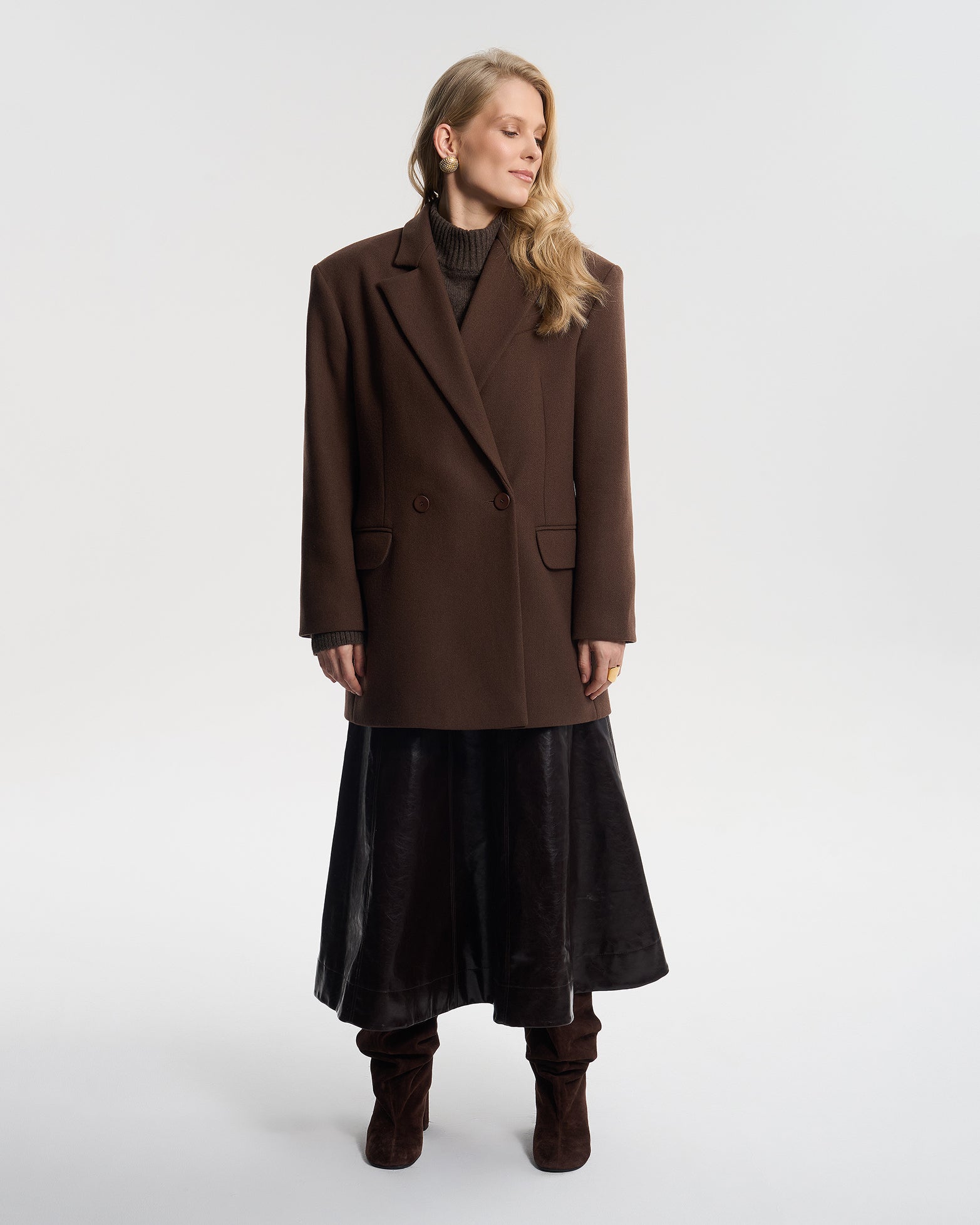 Marynarka wide one size czekolada