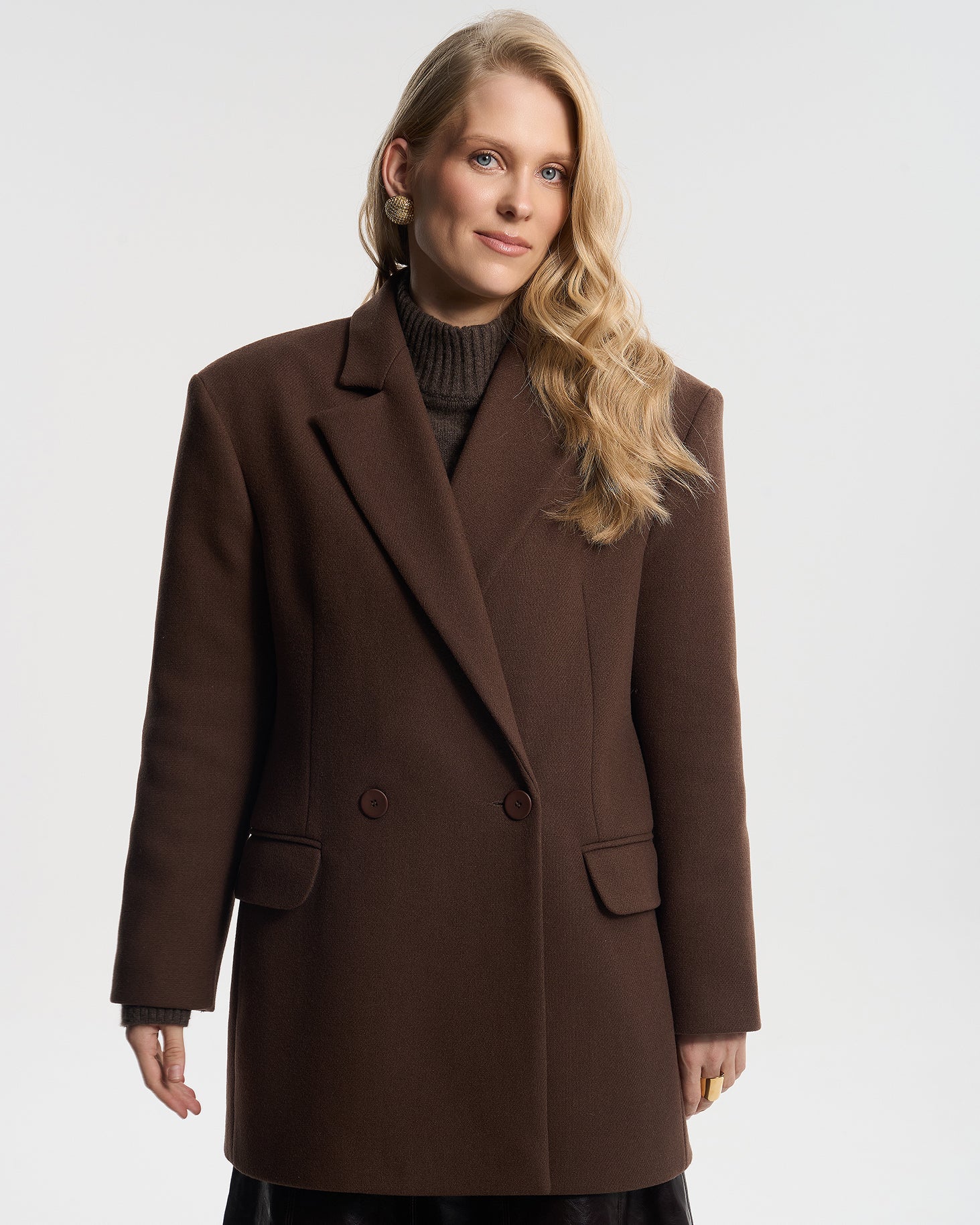 Marynarka wide one size czekolada