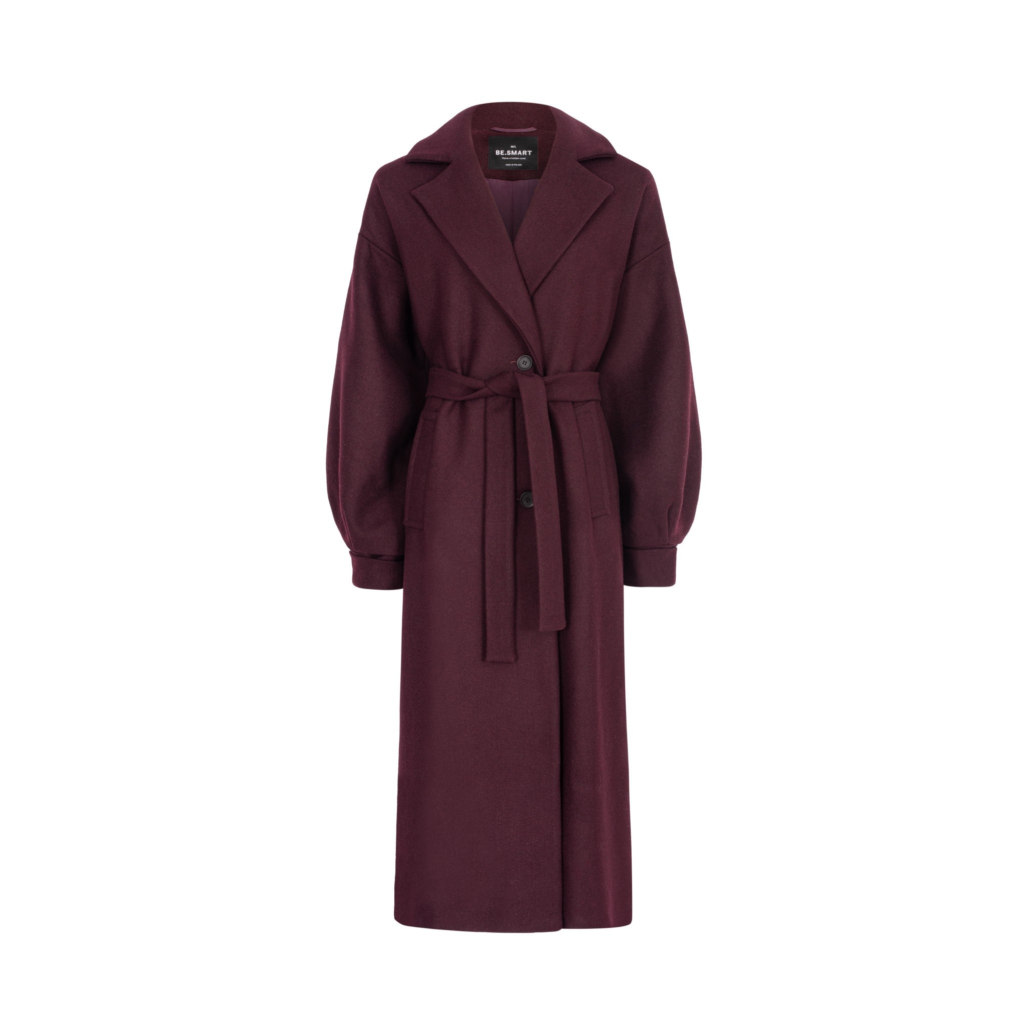 Płaszcz oversize bordo